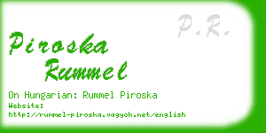 piroska rummel business card